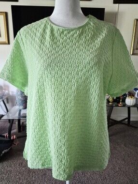 Allyson Whitmore textured green top size XL